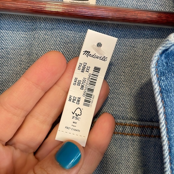NWT Madewell denim cropped jacket - Picture 2 of 4